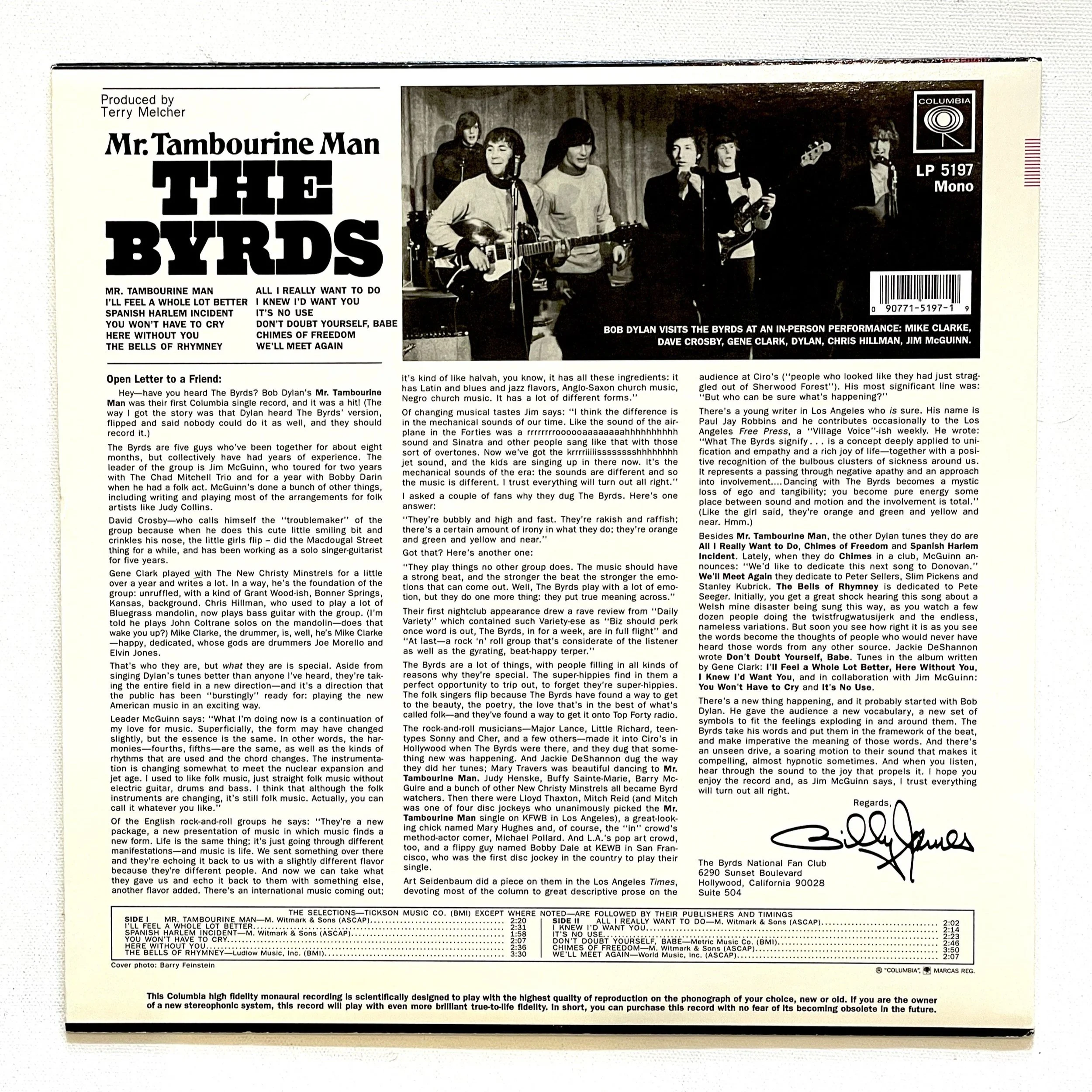 THE BYRDS ~ Mr Tambourine Man (Mono reissue) — Taste Merchants